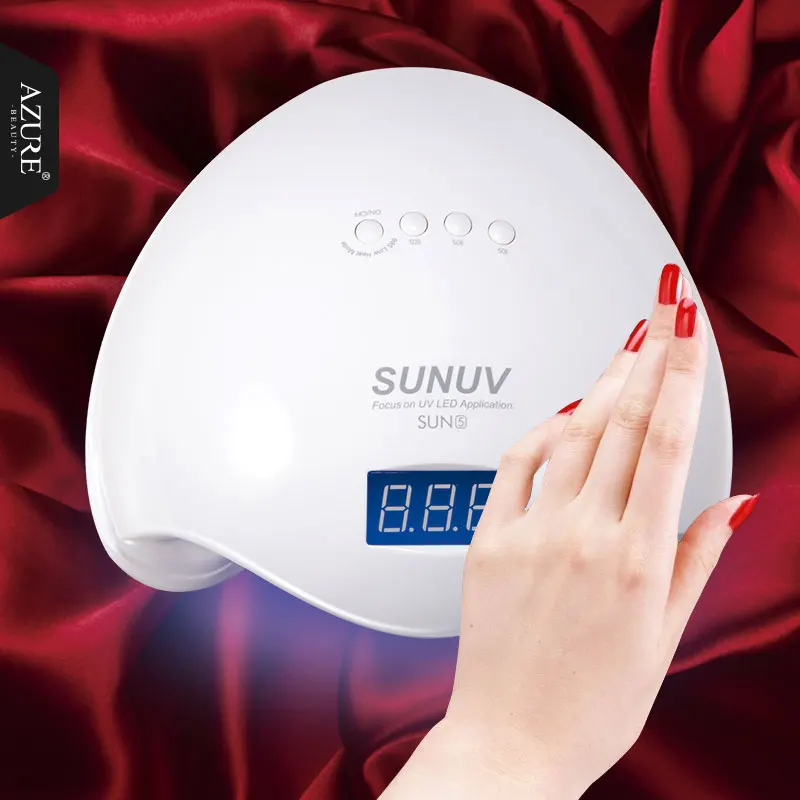 

Azure SUN5 UV Nail Dryer 48W with LCD Timer and Bottom Makeup Led Nail Lamp Machine for Curing All Gel Nail Polish Nail Art