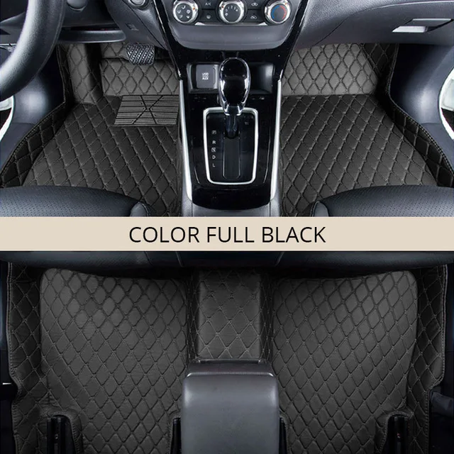 Для LHD RU Renault kapptur B0 автомобильные коврики на заказ, ковры, кожаные коврики, грузовые вкладыши, коврик, набор автомобильных аксессуаров - Название цвета: Full Black