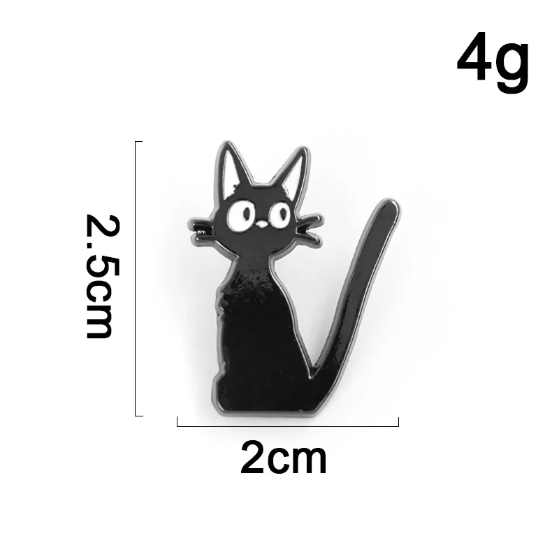 Аниме Kiki служба доставки брошь Хаяо Миядзаки JiJi Черный кот Милый Забавный мультфильм для мужчин и женщин металлические украшения Новинка персонализированный