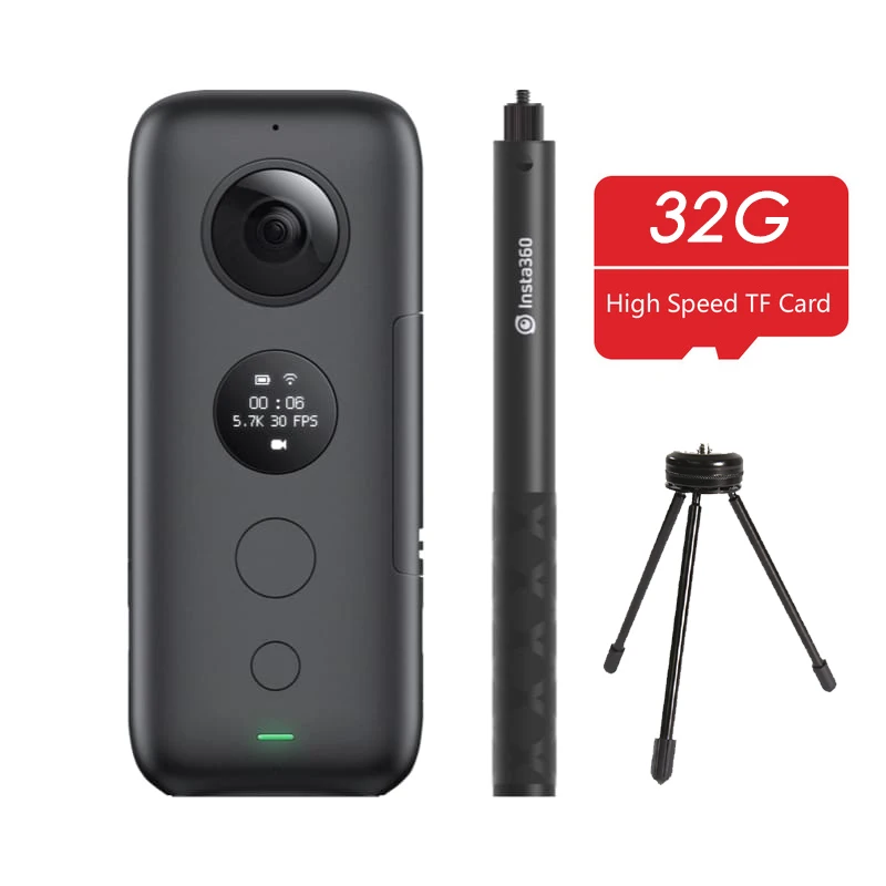 Insta360 ONE X Экшн-камера VR 360 панорамная камера для iPhone и Android 5,7 K видео 18MP фото невидимая селфи-палка - Цветной: Bundle 3