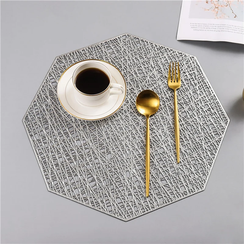 Octagonal Hollow Pvc Table Mats Insulation Pads Hotel Restaurant