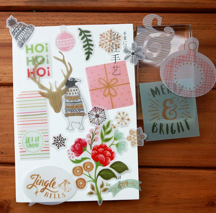 

1Pack Christmas Joy Deer Foil Gold Die Cut Vellum Paper for DIY Scrapbooking/Photo Album Decoration Card Making Crafts