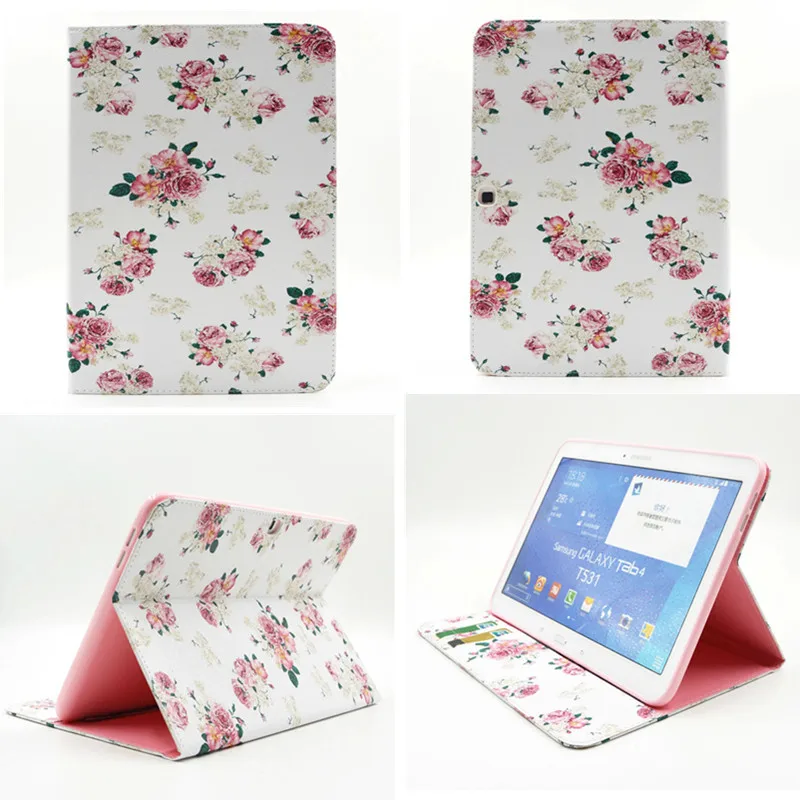 

BF Cute Case Stand PU Leather Cartoon Case BOOK Cover capa para for Samsung Galaxy Tab 4 10.1 inch SM-T530 T531 T535 Tablet