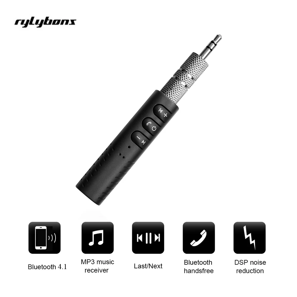 

BT2 3.5mm Jack Stereo Speaker Auto Bluetooth Audio Music Receiver Adapter for Wireless Bluetooth Receiver Car Aux Hands Free Kit