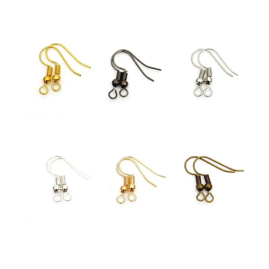 

200pcs Earring Hook For DIY Jewelry Making Gold Plated Earrings Silver Ear Wire Earring Jewelry Finding Diy Earrings Components