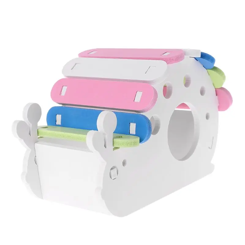 

Snail Shape Wooden Hamster House Rat Mouse Exercise Sleeping Nest Toys colorful activity toy hamster accessories