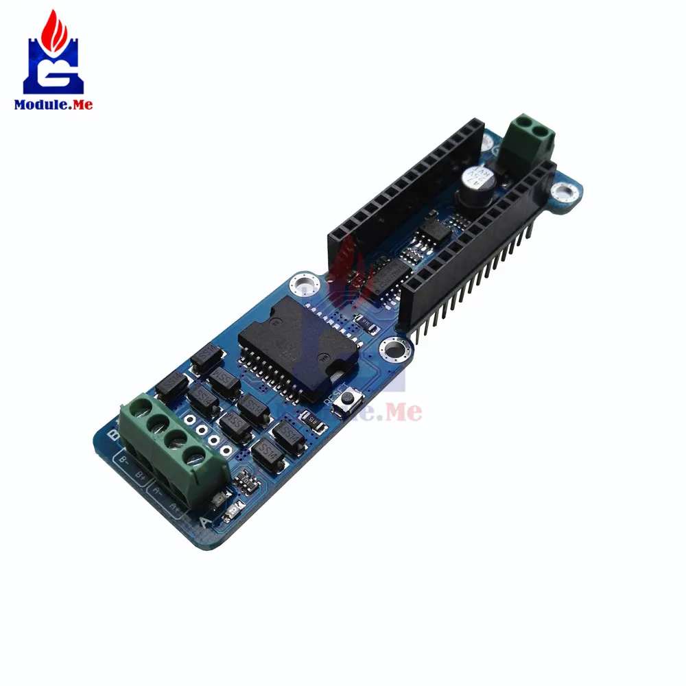 

NANO-L298P L298P 2A Dual Channel DC Stepper Motor Driver Shield Module 5V-12V PWM DC Stepper Driver Module For Arduino Nano 3.0