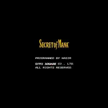 

Secret of Mana NTSC Version 16 Bit 46 Pin Big Gray Game Card For USA Game Players