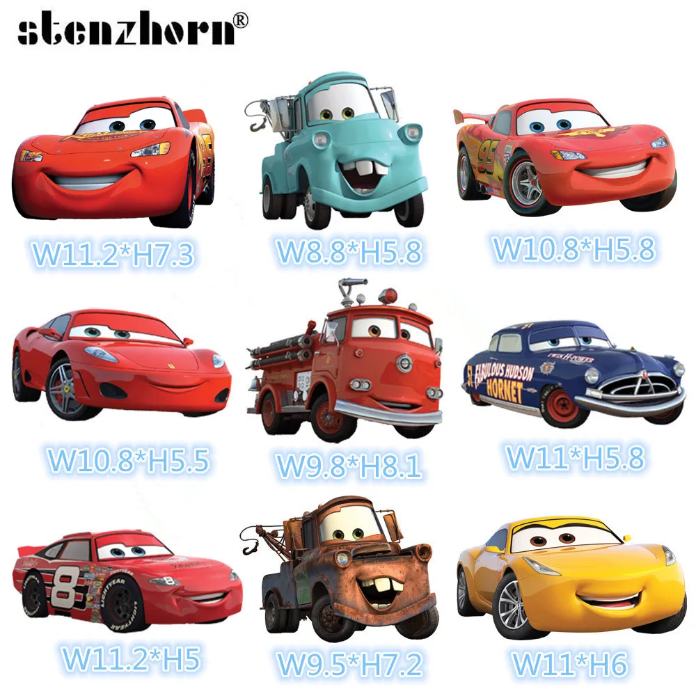 

Cartoon Cars lightning mcqueen Patch Iron On Patches for Clothing Heat Transfers For Kids Child clothes Diy Ironing Stickers