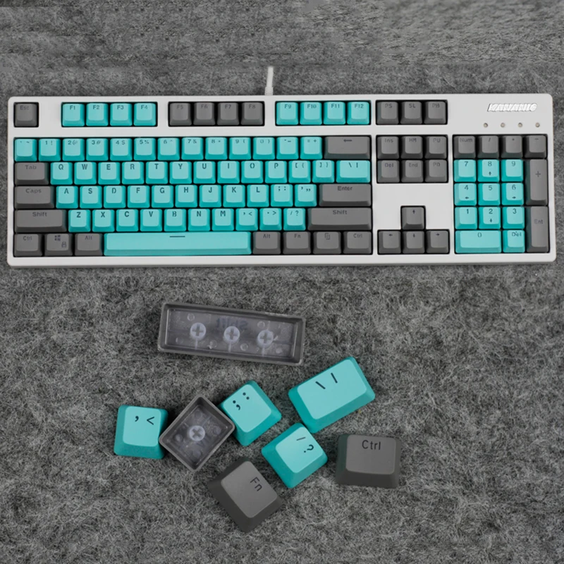 104 клавиш Майами PBT колпачки для с подсветкой EVA цветные ANSI макет OEM профиль
