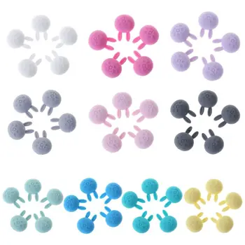 

5 Pcs/pack New Silicone Rabbit DIY Fashionable Accessories For Child 2019