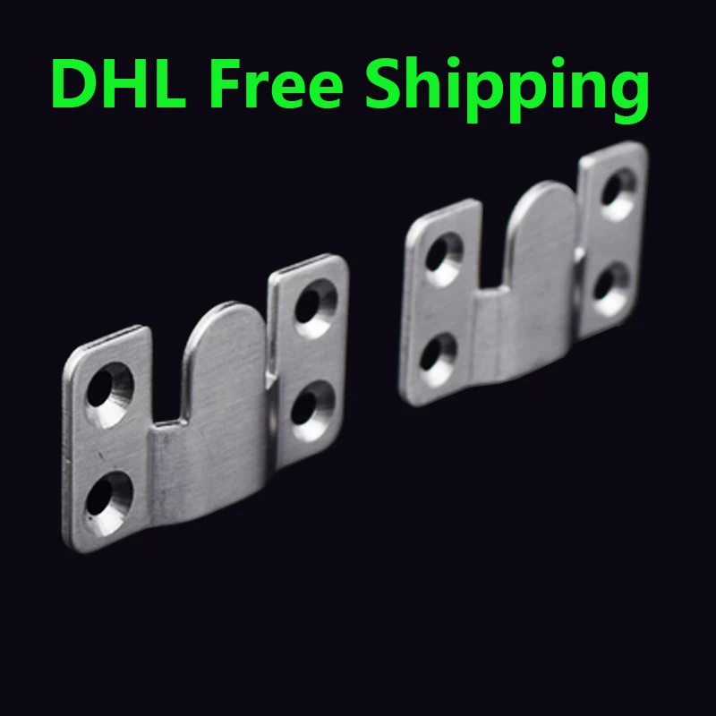 

Wholesale DHL Free Shipping 200Pcs/lot 4 Holes Stainless Steel Material Wall Picture Hooks Frame Hanger Hooks for Picture Rail