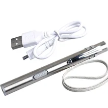 Aluminium Alloy Waterproof LED USB Chargeable Flashlight Powerful Rechargeable Cree Torch Keychain Pen Flashlight Free Shipping