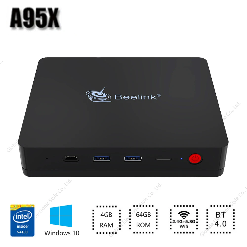 

Beelink TV Box S2 Mini PC Windows 10 4GB DDR4 RAM 64GB ROM Cortana Extended HDD SSD Gemini Lake N4100 with Microphone PK Z83