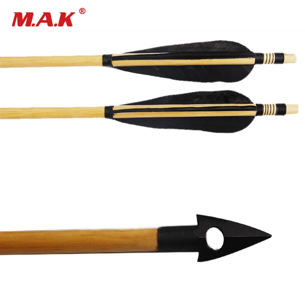 6pc Archery Arrowheads Arrow Heads Tips Medieval Metal Retro Willow