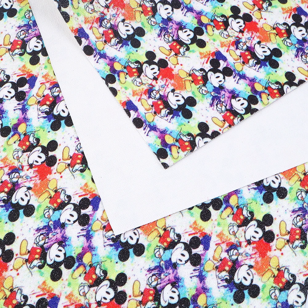 

20*34cm New Printed Fine Glitter Faux Synthetic Leather Fabric,DIY Decorative knotbow Garment Bags Crafts,1Yc7164
