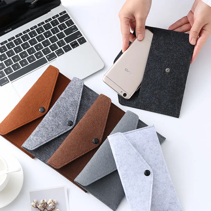 

Men Wallet Women Purse Warm Cover Mobile Phone Case Card Bag Long Button Solid Simple Fashion Holder Clutch 20 Colors