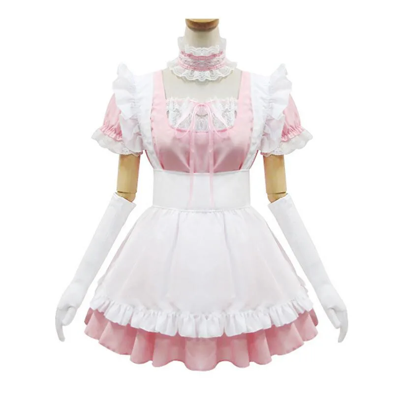 Japan Ruffle Fancy Lolita Princess Dress Maid Outfit Anime Cosplay Costume Party