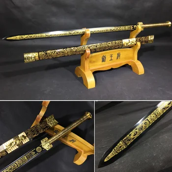 

High Quality Chinese WUSHU Sword Katana Very Nice HandMade Sword Knife High Carbon Steel Blade Wood Scabbard