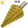 Hss Multiple Hole 8 Sizes 10/15/20/25/30/35/40/45mm Titanium Step Drill Bit 8 Steps Cone Drill Bit Hole Groove Metal Wood Cut ► Photo 1/6