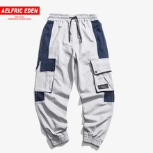 Aelfric Eden, сшитые уличные брюки-карго с несколькими карманами, Харадзюку, свободные длинные спортивные штаны в стиле хип-хоп с кулиской, крутые штаны для бега