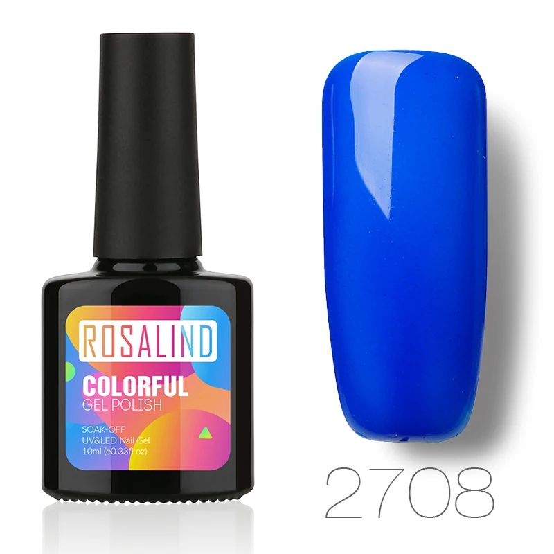 ROSALIND гель 1 S 10 мл серый синий и кофейный цвета серия Гель лак для ногтей Полупостоянный Lucky UV Led блеск отмачиваемый гель лак - Цвет: 2708