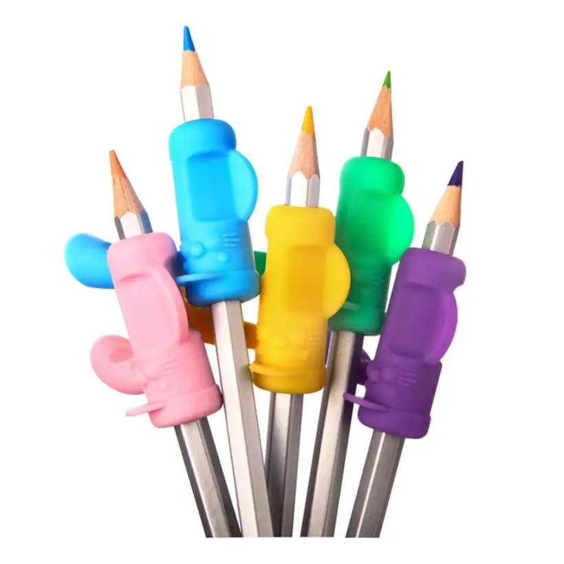 

My House 6PCS/Set Children Study Silicon Pencil Holder Pen Writing Aid Grip Posture Correction Tool Device feb20