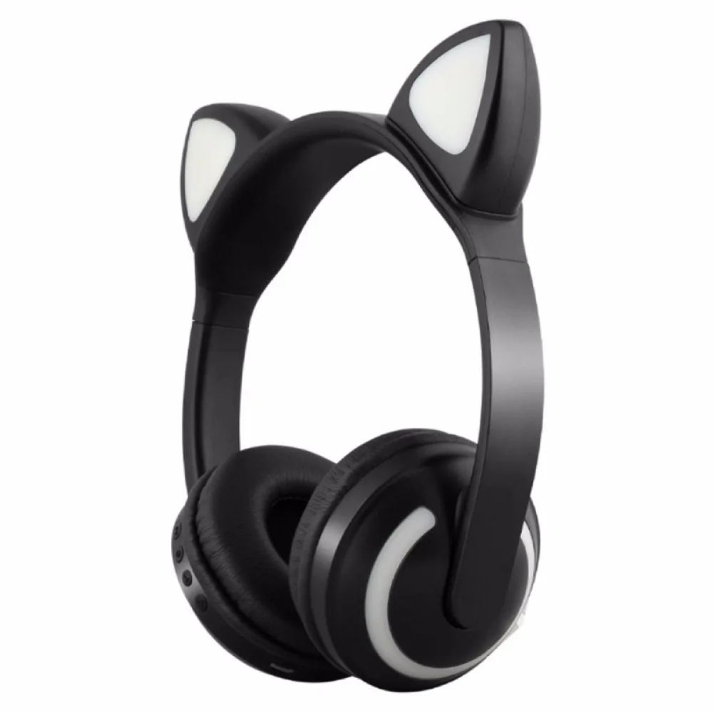 Модные наушники беспроводные с яркими огнями Мультяшные уши Bluetooth 4 0 супер