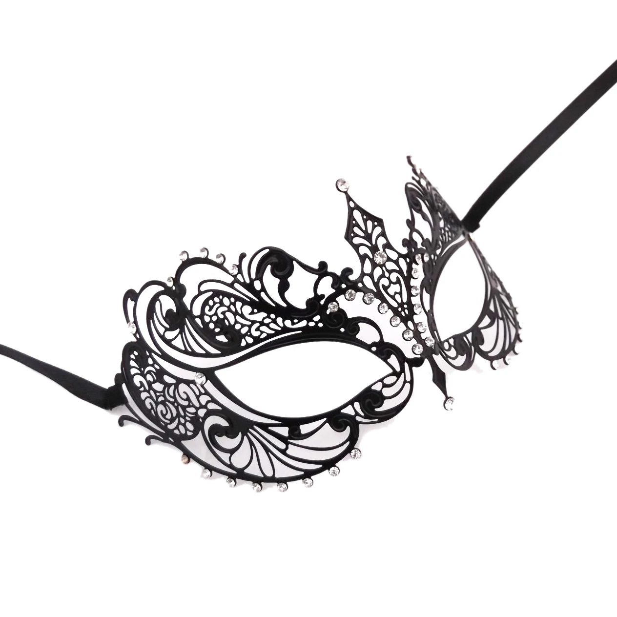 Style Laser Cut Metal Filigree Masquerade Party Mask Diamante
