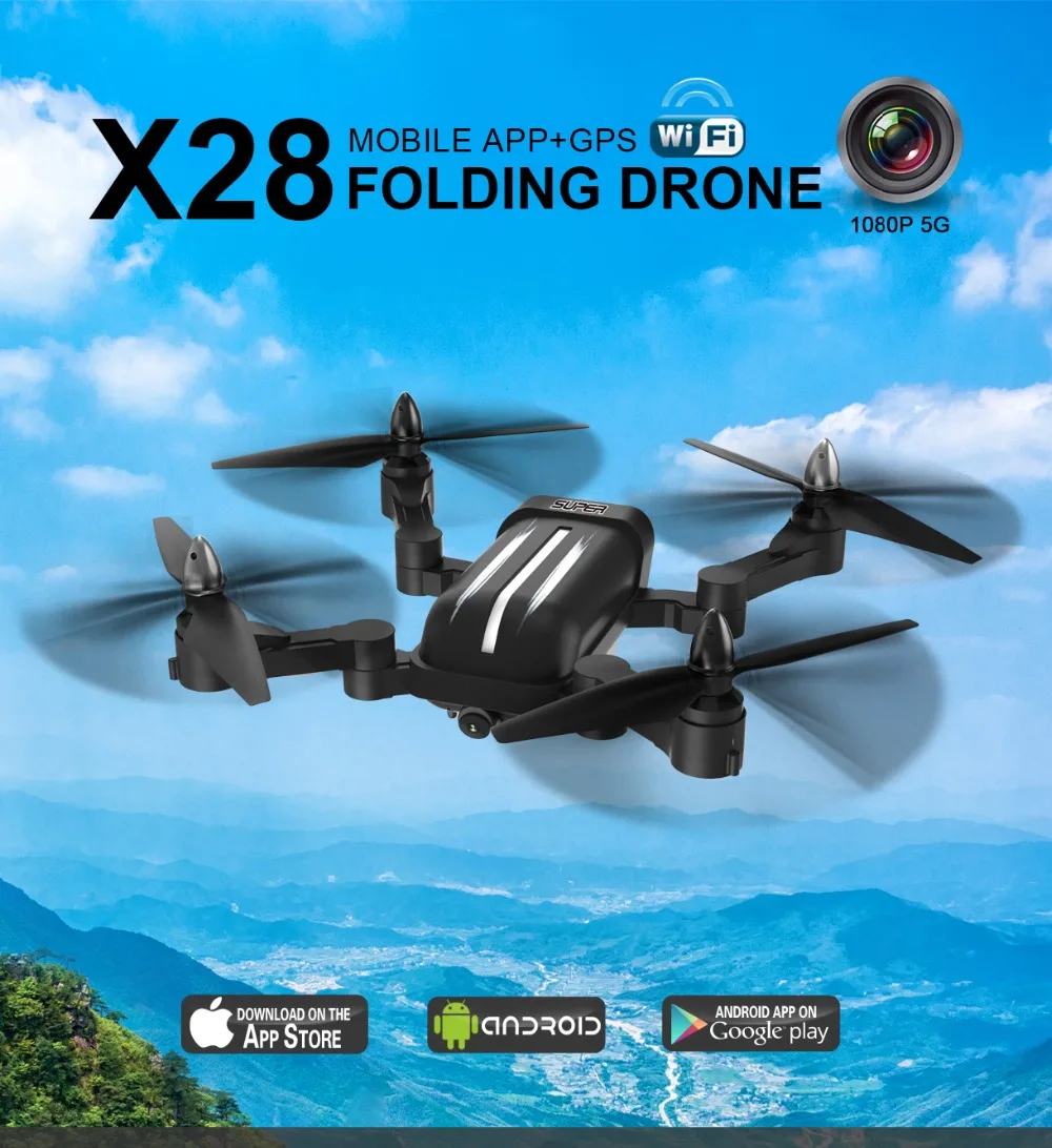 Bayangtoys X28 Дрон на ру с GPS камерой HD 5MP Wifi FPV Квадрокоптер селфи складной бесщеточный