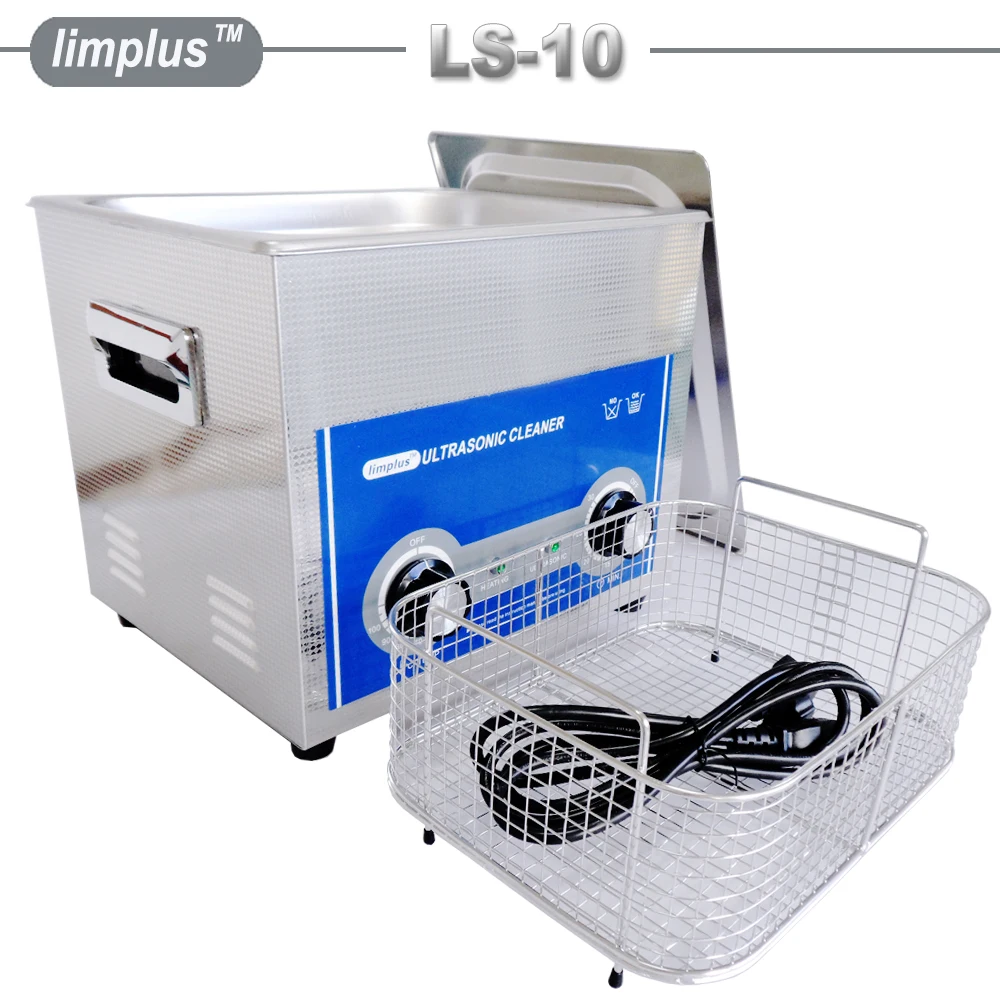 

Limplus 10L 2.85Gallon Shooting Gun Pistol Rifle Case Ultrasonic Cleaner with Basket Ultrasonic Power 240W