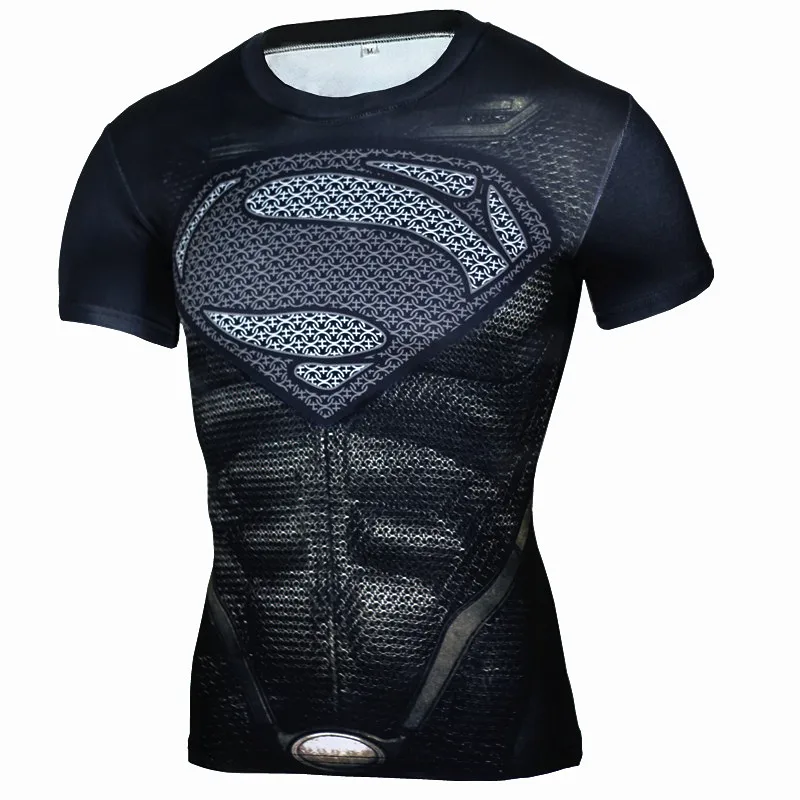 

Black Panther Supermen 3D T Shirt Short Sleeve Compression Shirt Men Fitness Tops Anime Tshirt Camiseta rashguard MMA