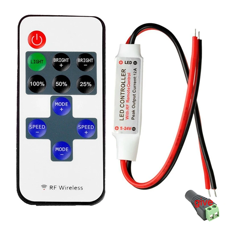 11Key RF Wireless Remote Led Controller 5V 24V RF Wireless Dimmer