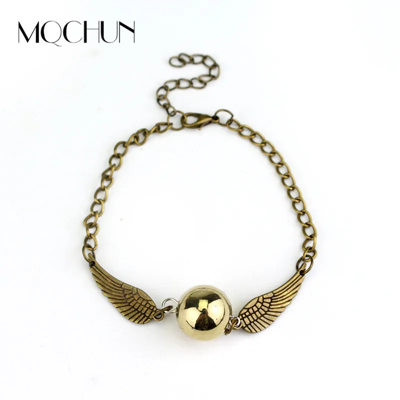 

Harry Bracelet Jewelry Magic Academy Deathly Hallows Golden Snitch Bracelets Bangles For Women Men Cosplay Accessories Xmas Gift