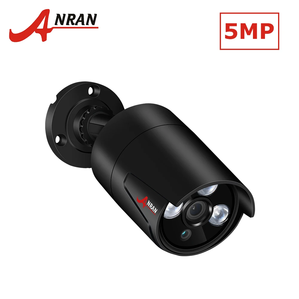 

ANRAN 5MP IP Camera ONVIF H.265 POE Outdoor Surveillance Camera CCTV Bullet Outdoor Camera 48V POE 1920P HD Security Camera