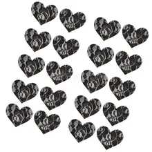 10 пар черного кружева сердце Стикини клейкие наклейки невидимый бюстгальтер накладки на грудь