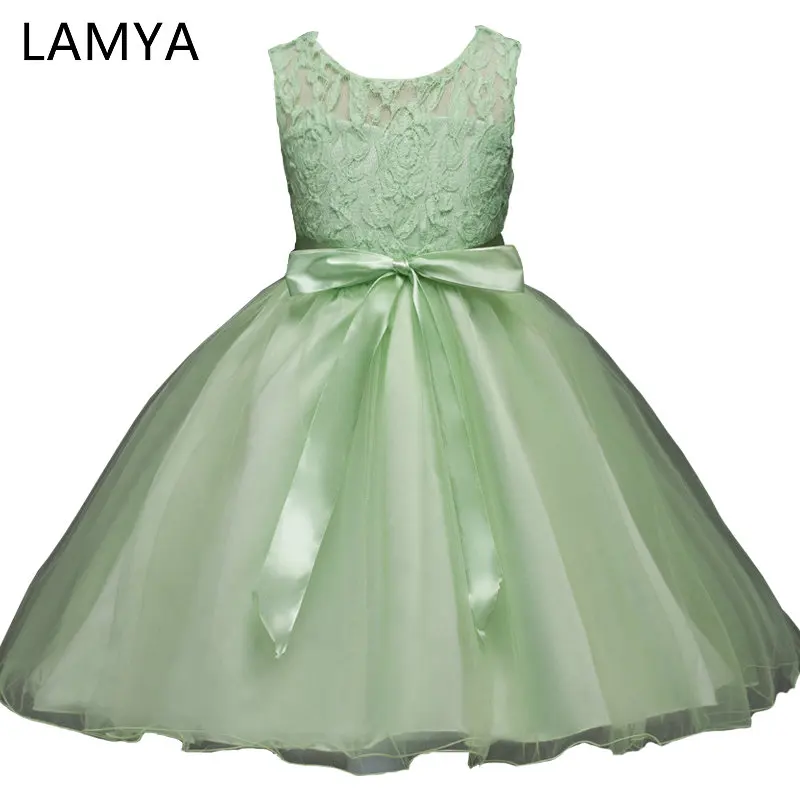 LAMYA/Платья с цветочным узором для девочек, вечерние платья с бантом для девочек, бальные платья, платья для первого причастия для девочек