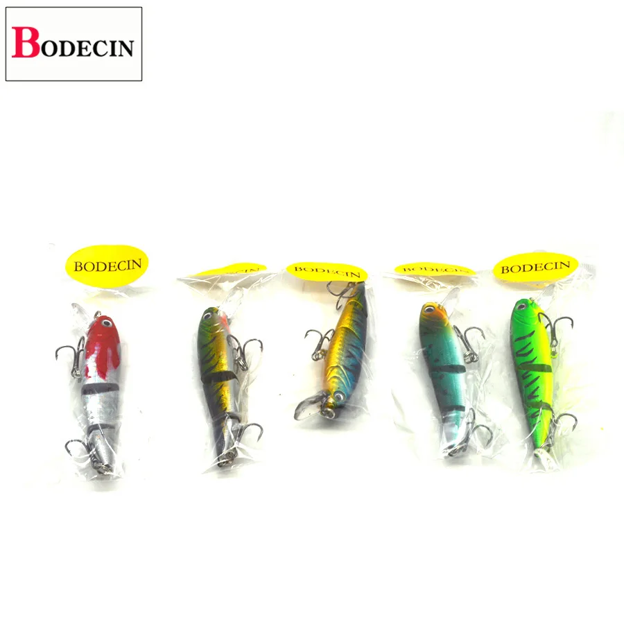 1PCS Sea Bass Hard Fishing Lure 3D Fish Jointed Wobblers Laser Minnow Pike Jerkbait Pesca Crankbaits Artificial Bait Saltwater (7)