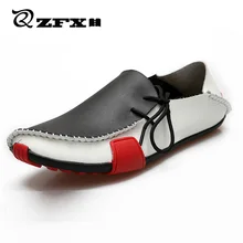 2016 Summer Mens Fashion Flats Shoes Men Loafers Genuine Leather Casual Shoes Men Flats Oxford Shoes Mens Moccasin Driving Shoes