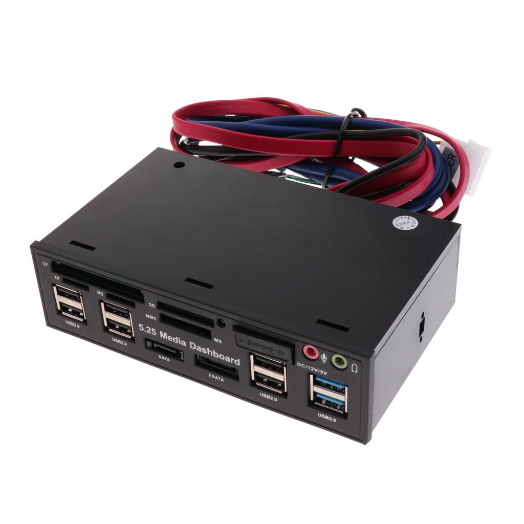 5.25' Optical Drive Multifunctional Dashboard Media USB 3.0 /2.0 Front Panel