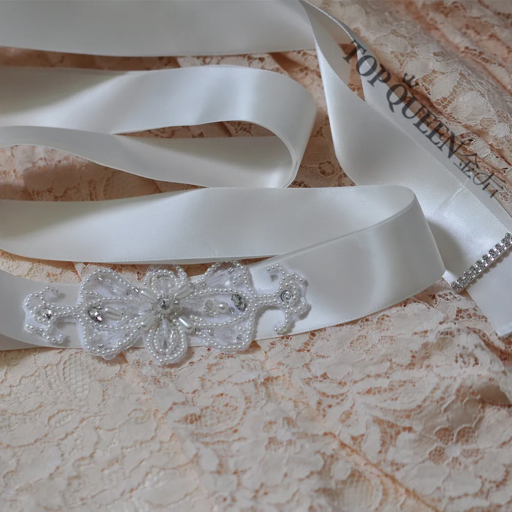 TOPQUEEN S211 Бисероплетение Аппликация блестками жемчуг кристалл элегантный свадебный пояс свадебные аксессуары платье для выпускного вечера ремни