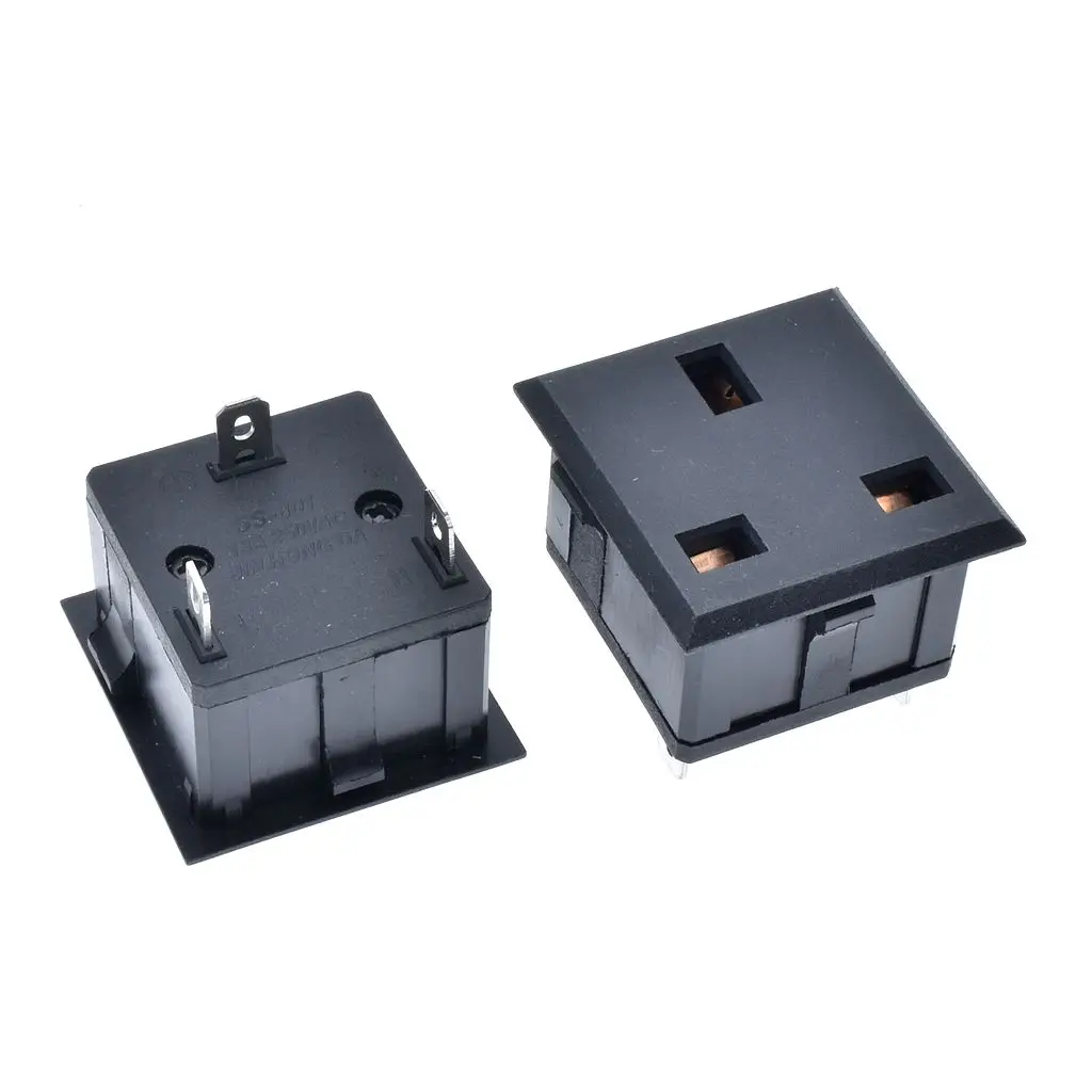 

1pcs SS-801-2 UPS Power Outlet IEC INLET AC socket SS-801-2 IEC INLET UK Copper CE
