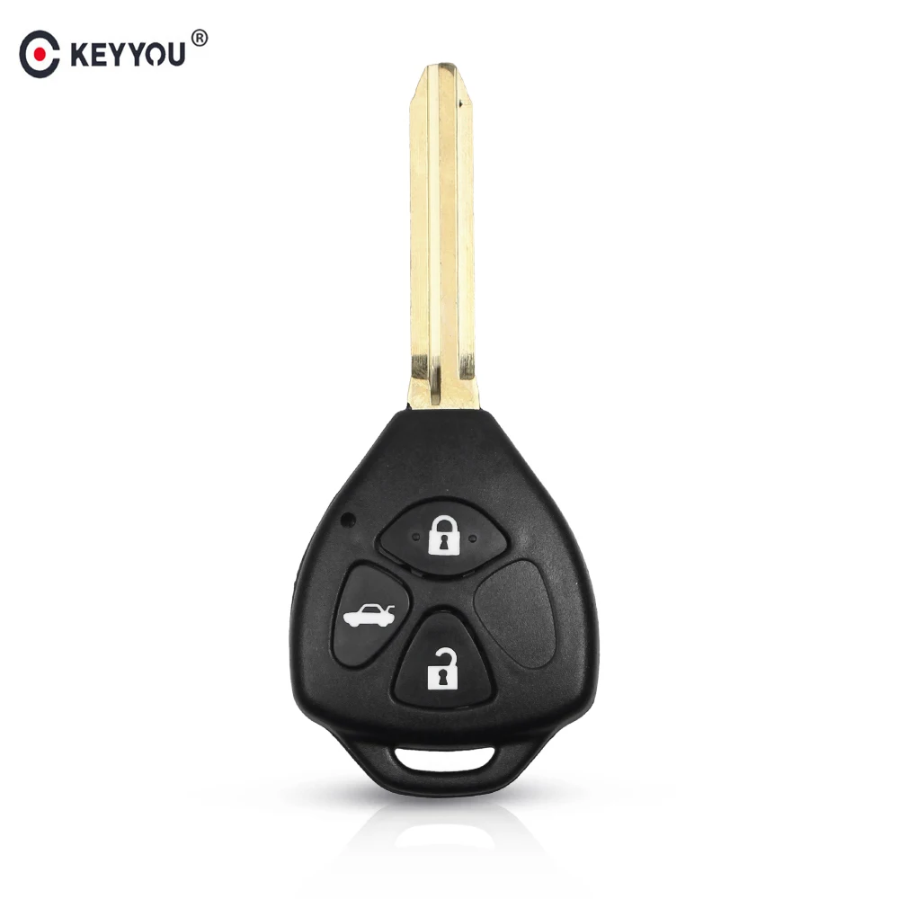 KEYYOU 3 кнопки Чехол для автомобильного ключа Fob Toyota Camry Corolla Reiz RAV4 авто ключ Toy43 Blade |