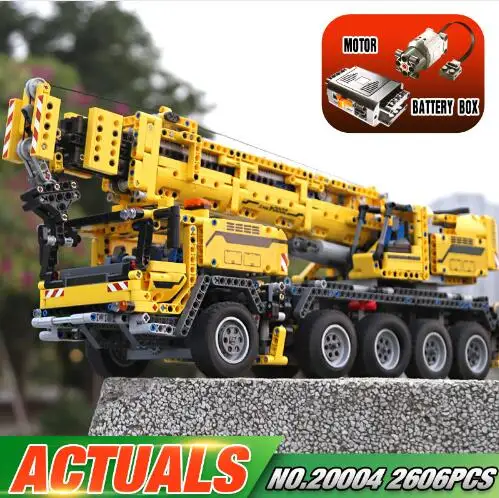 

LEPIN 20004 In Stock Technic Car Motor Power Mobile 42009 Crane Mk II Model Building Kits Blocks Brick Christmas Gift kid Toy