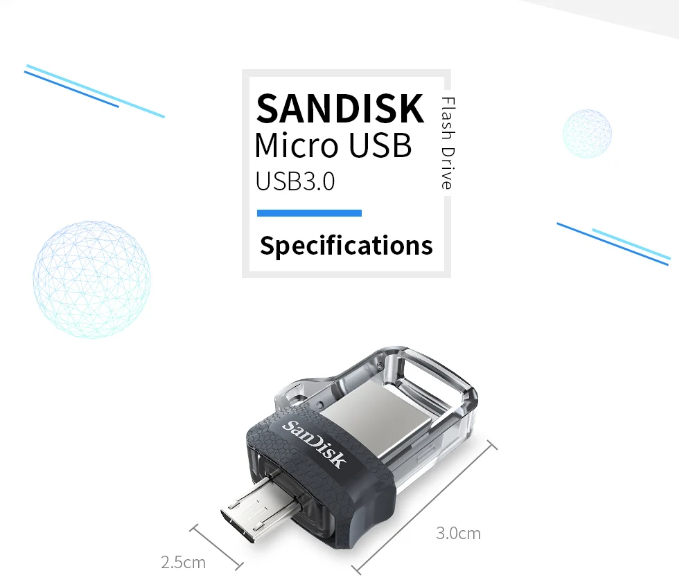 Sandisk SDDD3 usb флэш-память 3,0 pendrive 128 Гб Высокая скорость 32gb USB флэш-накопитель 150 м/с 16gb двойной OTG 64 ГБ флэш-накопитель usb