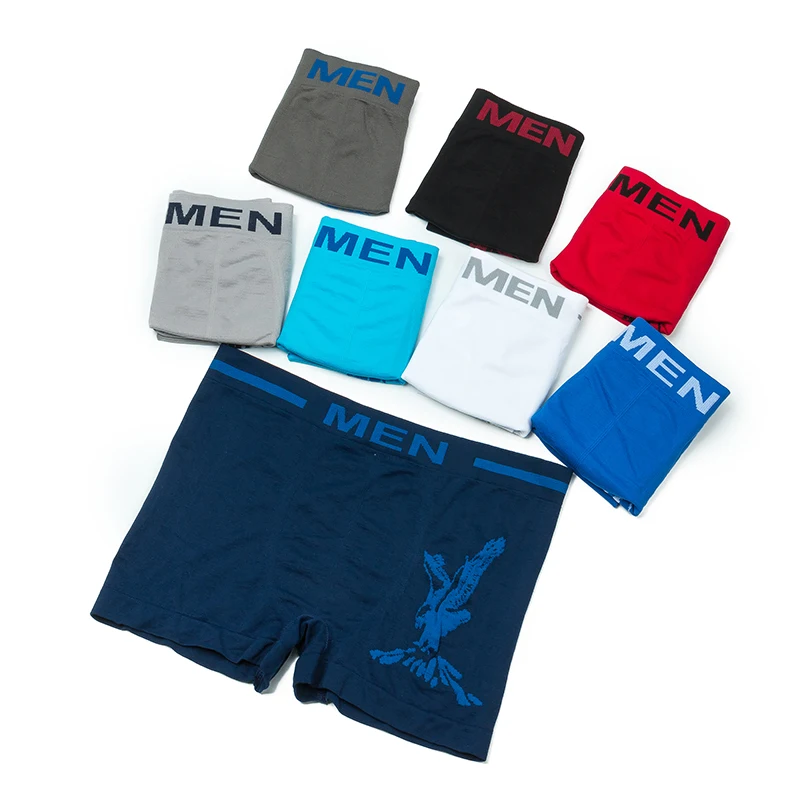 120pcs Polyester And Cotton Solid Color Men's Seamless Underwear Boxer