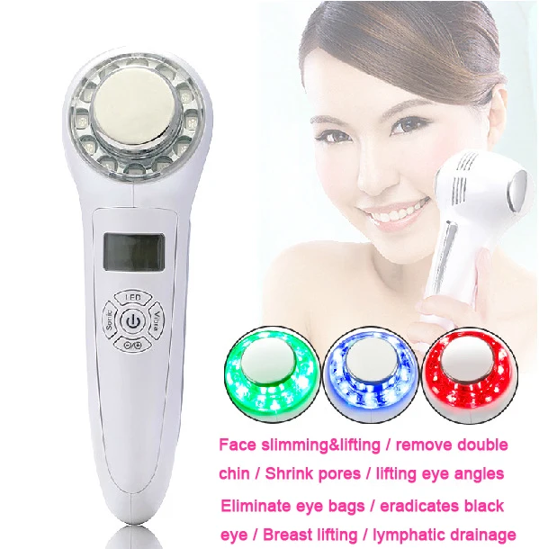 Portable ultrasonic facial massager Led Facial Vibration
