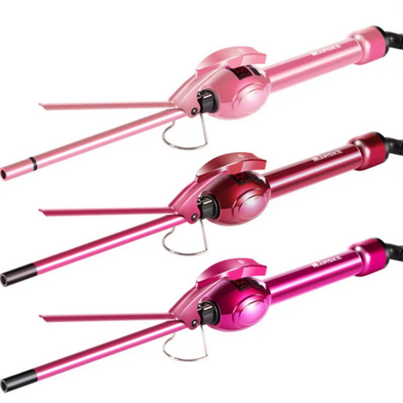 

Kemei 19MM Professional Super Tourmaline Ceramic Barrel Small Slim Tongs Hair Curler Hair Iron, Curling Iron Wand High Quality