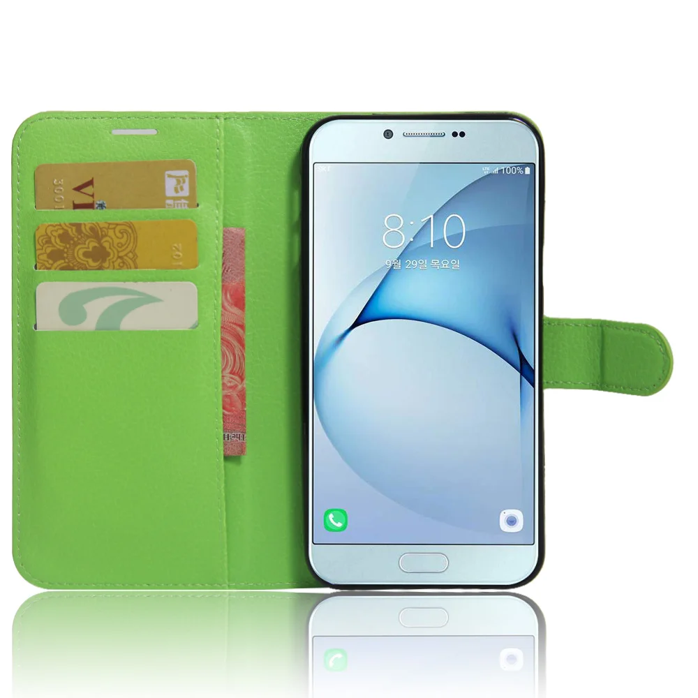 

Luxury Litchi Texture Leather Case for Samsung Galaxy A8 2016 Flip Cover Case Wallet Style Magnetic Phone Case With Card Slot
