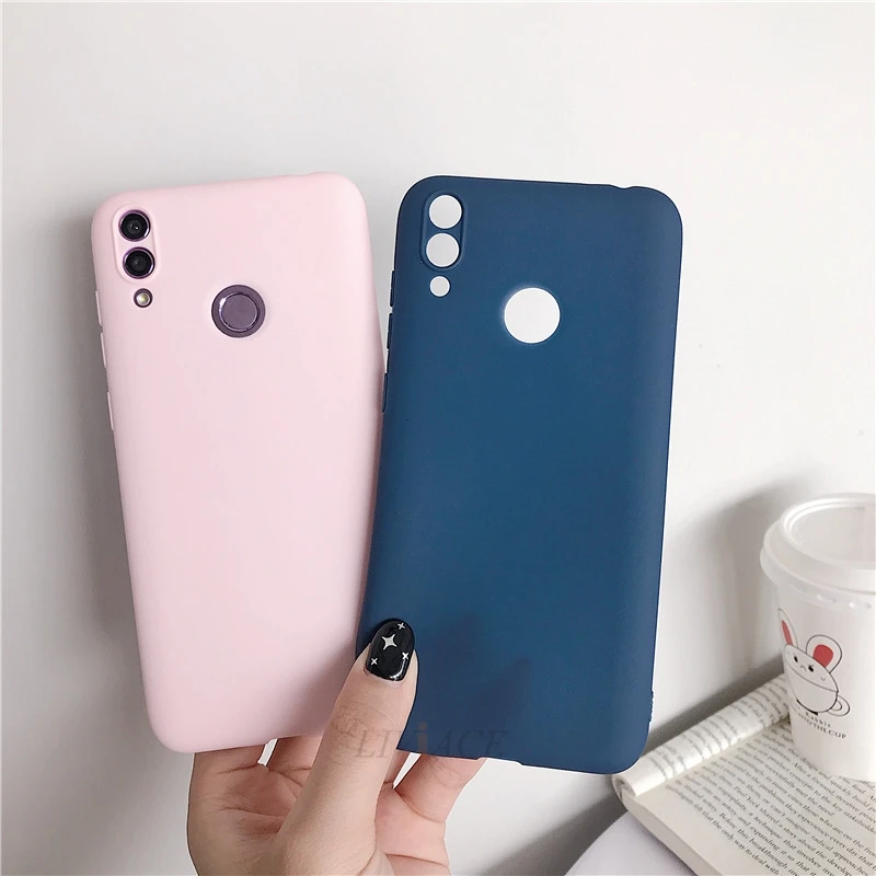Матовый Силиконовый чехол для телефона huawei honor play 8A pro 8C 8x view 20 v20 8 9 10 lite 7x7s 7a 7c v10